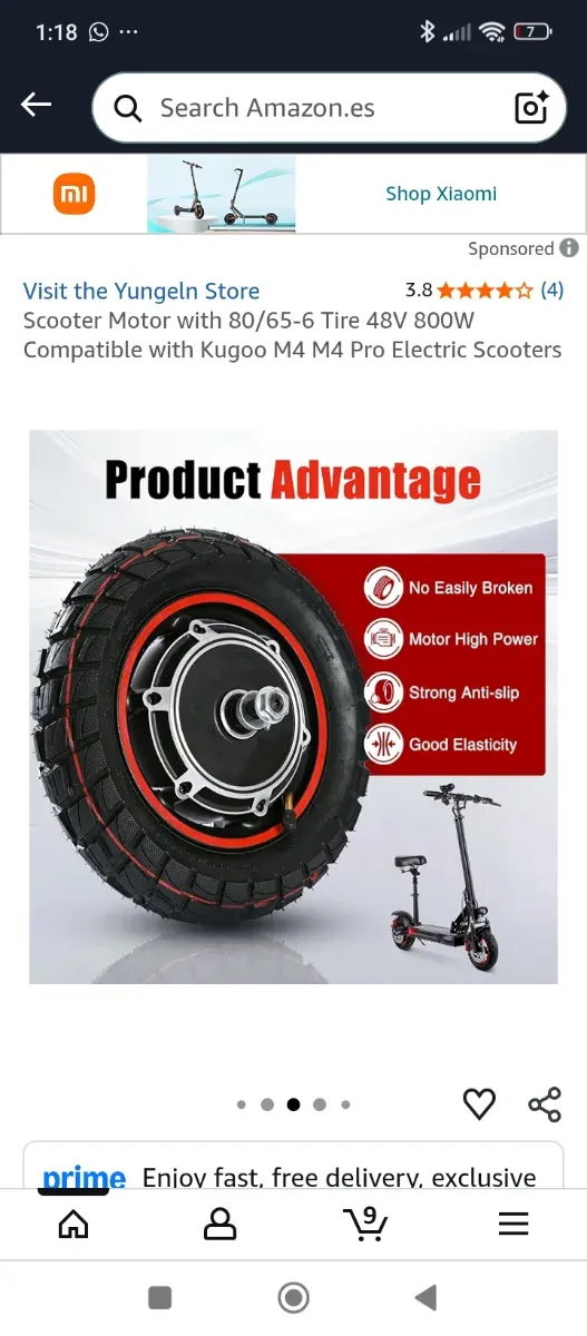 Rueda de patinete eléctrico