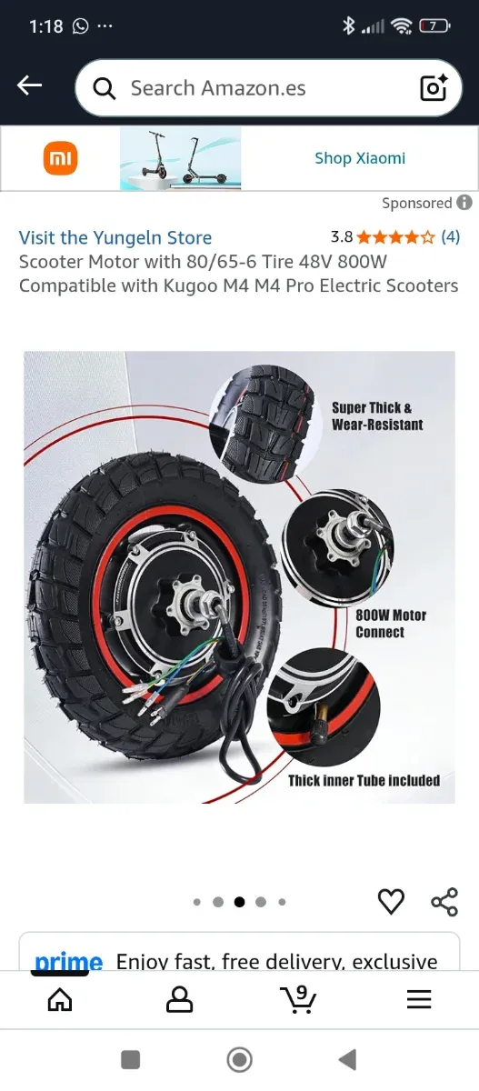 Rueda de patinete eléctrico