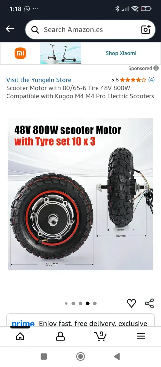 Rueda de patinete eléctrico