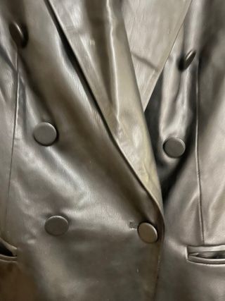 Blazer Zara Negro Piel Sintética