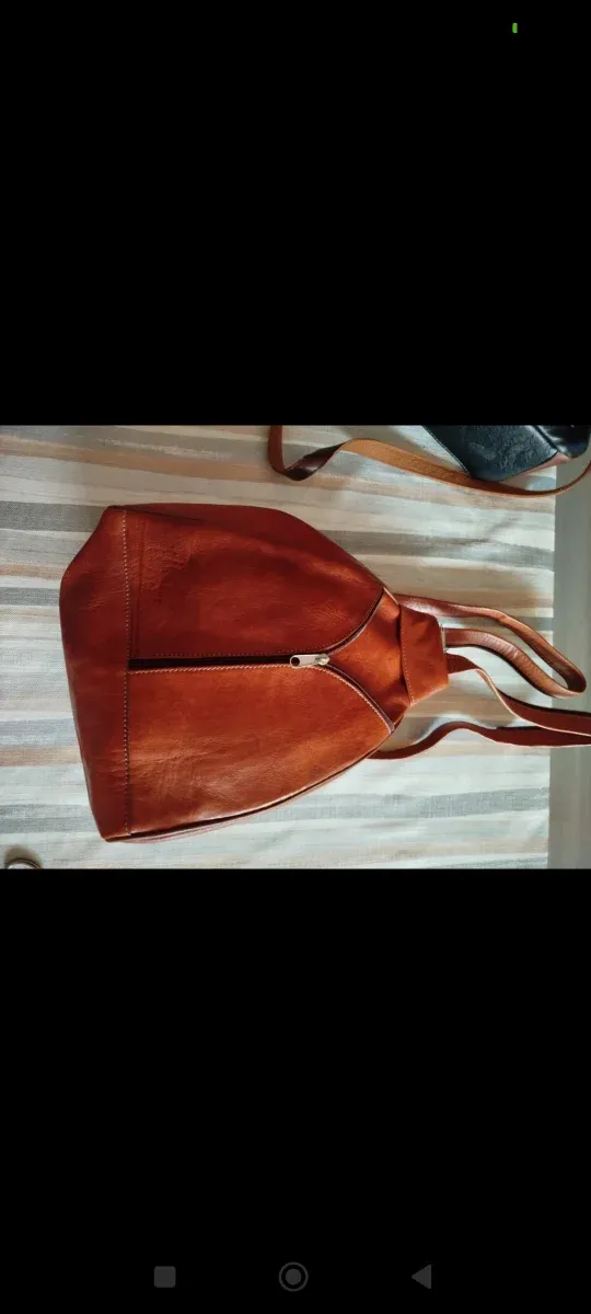 Mochila polipiel marrón sin estrenar