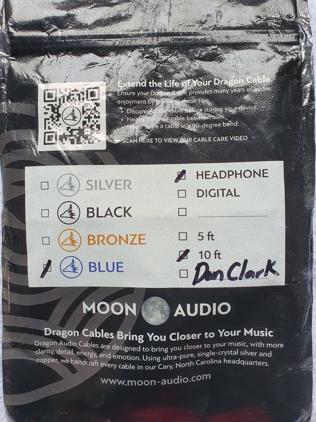 BLUE DRAGON Cable Dan Clark Audio MOON AUDIO