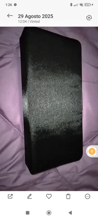 Bolso de satén negro sin usar