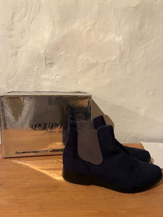 Botines PTPT Azul Marino y Gris