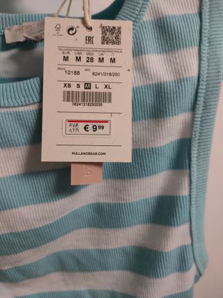 Camiseta sin mangas a rayas