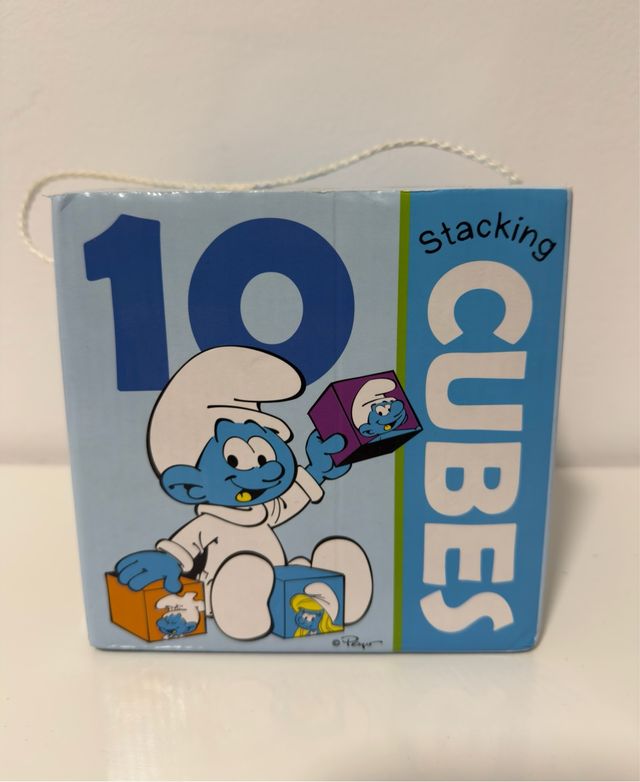 Cajita 10 Cubos Apilables Los pitufos