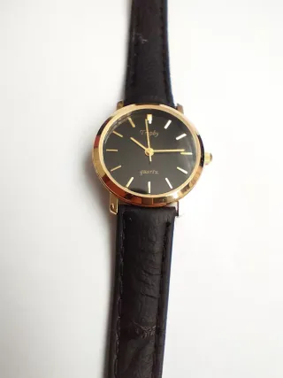 Orologio Trophy Quartz Vintage Oro Nero