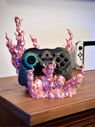 Soporte mando PS5 calaveras y llamas