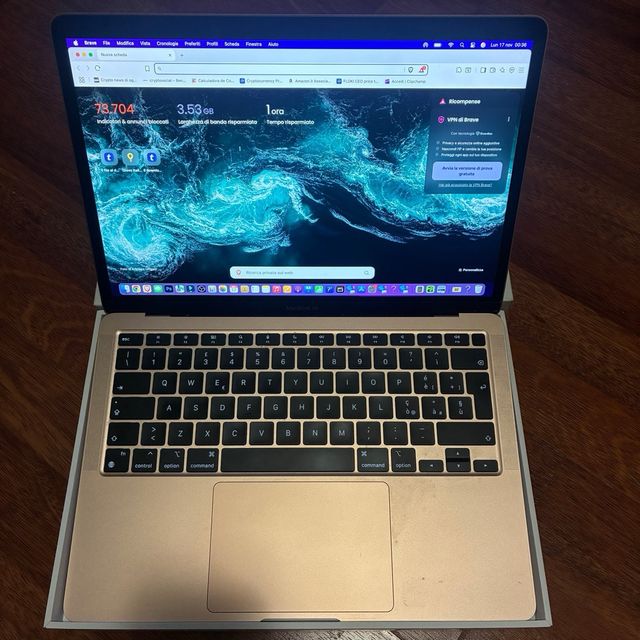Macbook air 13 M1 2020 / 8gb 256gb colore oro rosa
