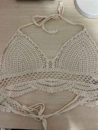 Top Crochet Beige