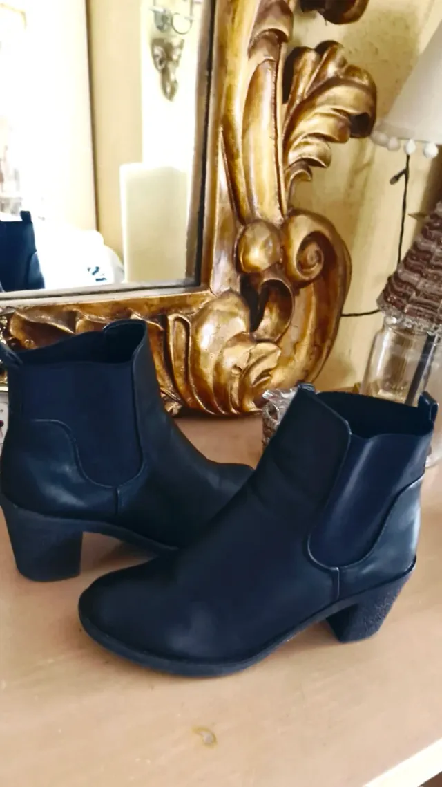 Botins Chelsea Pretos Tamanho 37