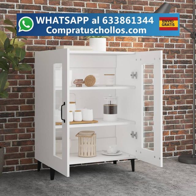 Mueble Aparador de Madera Blanco 69,5x34x90 cm