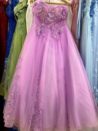 Vestido XV Años Morado/Rosa