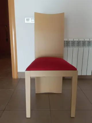 Sillas de comedor madera y tela