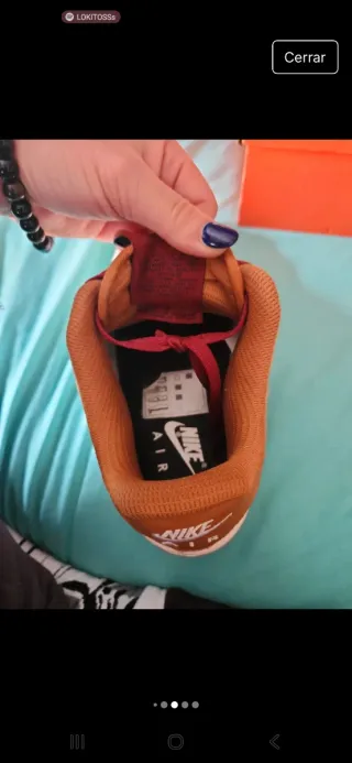 Zapatillas Nike Air Force Camel y Burdeos