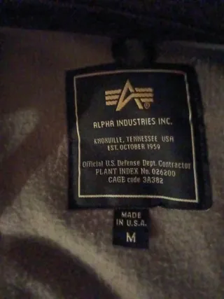 Chaqueta Alpha Industries ,FLT 45/F.aviador U.S