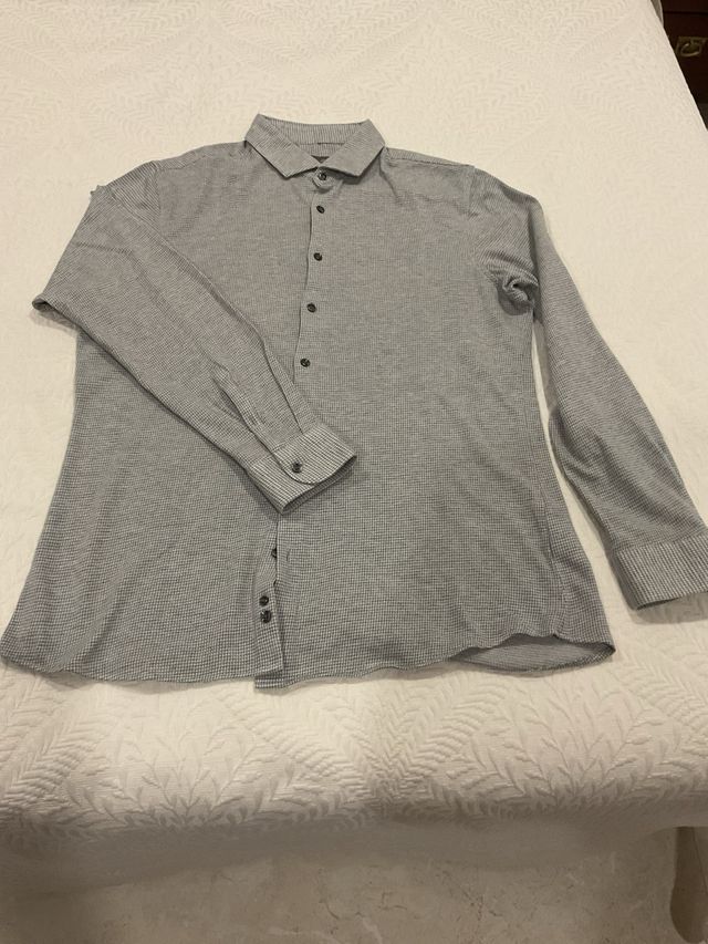 Lote Jersey Zara y Camisa Angelo Litrico Gris