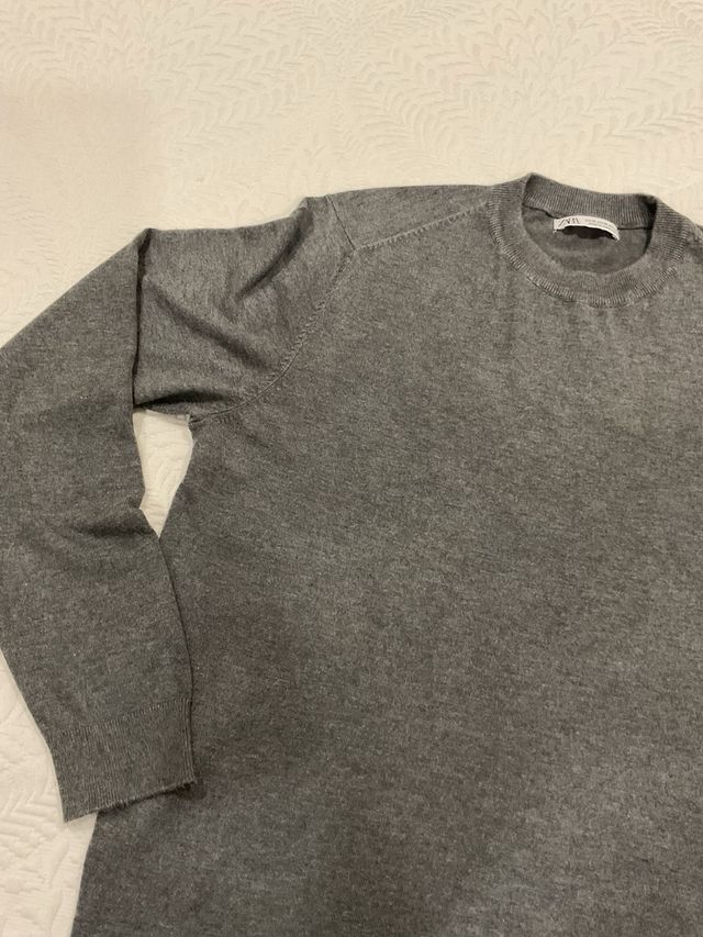Lote Jersey Zara y Camisa Angelo Litrico Gris