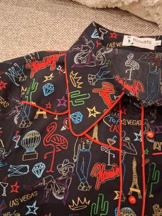 Camisa Minueto Estampada Las Vegas Talla L