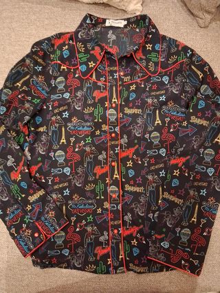 Camisa Minueto Estampada Las Vegas Talla L