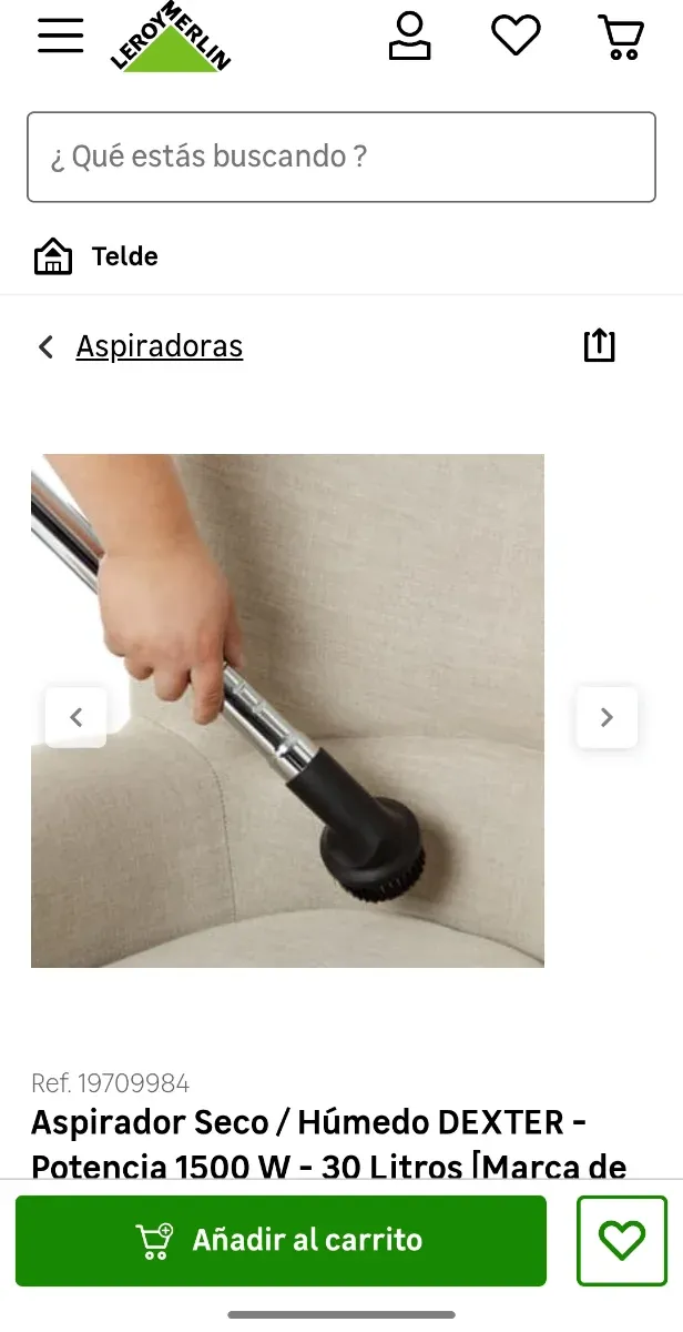 Aspirador Seco/Húmedo Dexter 1500W 30L