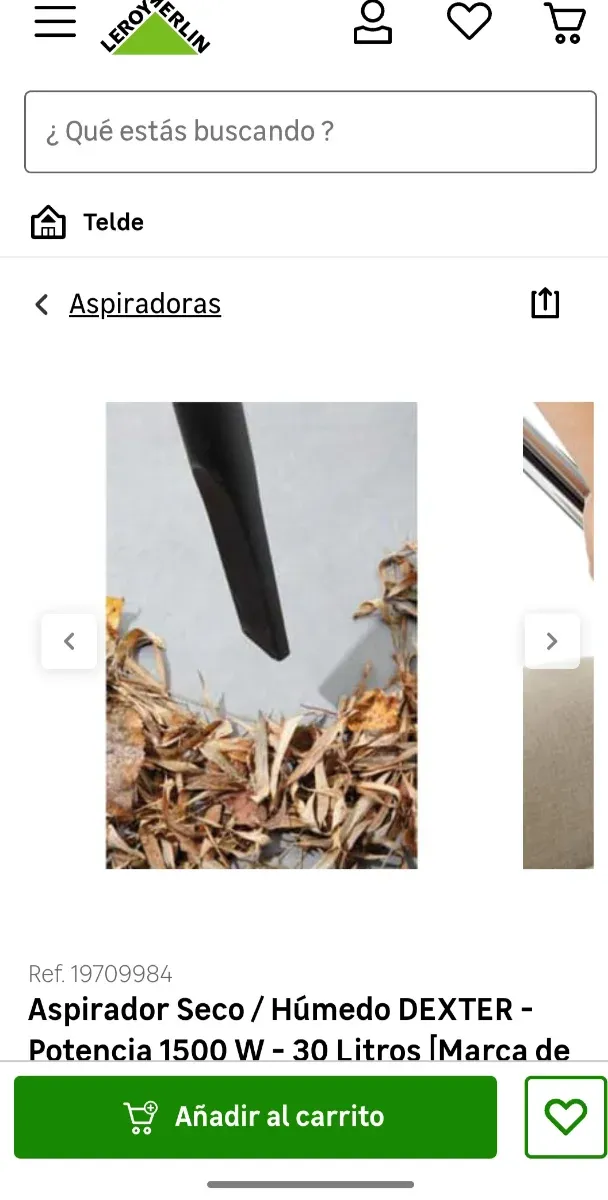 Aspirador Seco/Húmedo Dexter 1500W 30L