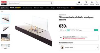 CHIMENEA ETANOL MURAL ESQUINA