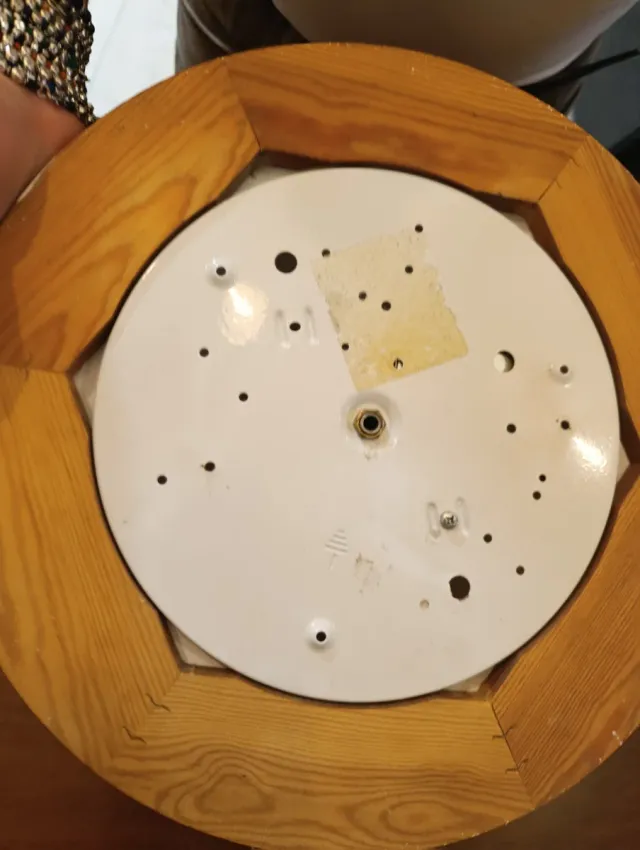 Plafoniera legno e vetro