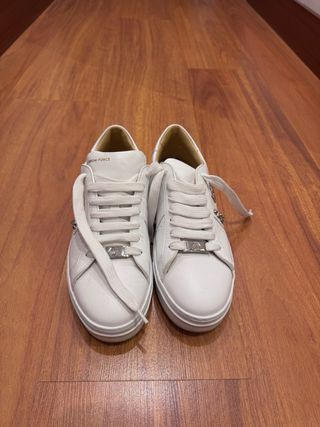 Zapatillas Philipp Plein Piel Mujer Blancas Dorada