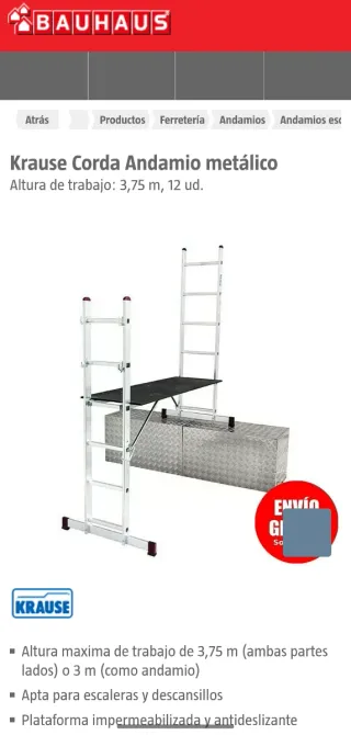 Andamio metálico Krause Corda
