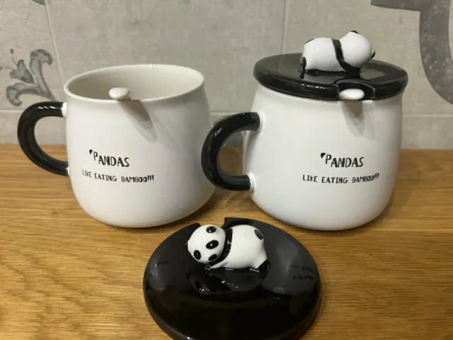 Coppia Tazze MUG Panda Ceramica