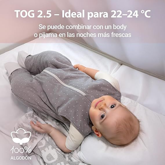 LaLoona Saco Dormir Bebé con Piernas 2.5 TOG 70cm