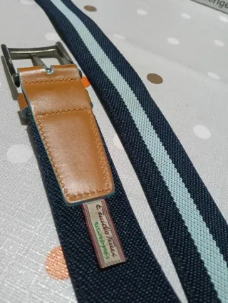 Correa Emilio Tucci azul y beige