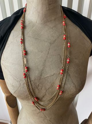 Collana vintage 3 fili oro anni '70 Made in Italy