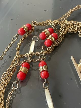 Collana vintage 3 fili oro anni '70 Made in Italy