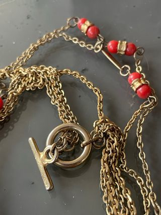 Collana vintage 3 fili oro anni '70 Made in Italy