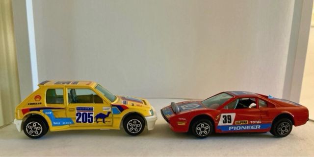 Modellini rally Ferrari/Peugeot vintage Bburago