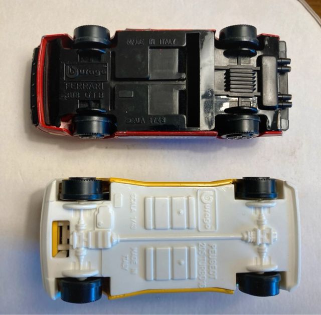 Modellini rally Ferrari/Peugeot vintage Bburago