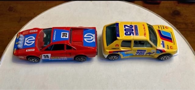 Modellini rally Ferrari/Peugeot vintage Bburago