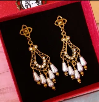 Pendientes Fallera Huertana Regional Dorados