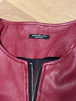 Giacca effetto pelle rossa