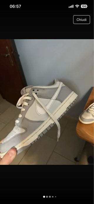 Nike Dunk Grigie e Bianche