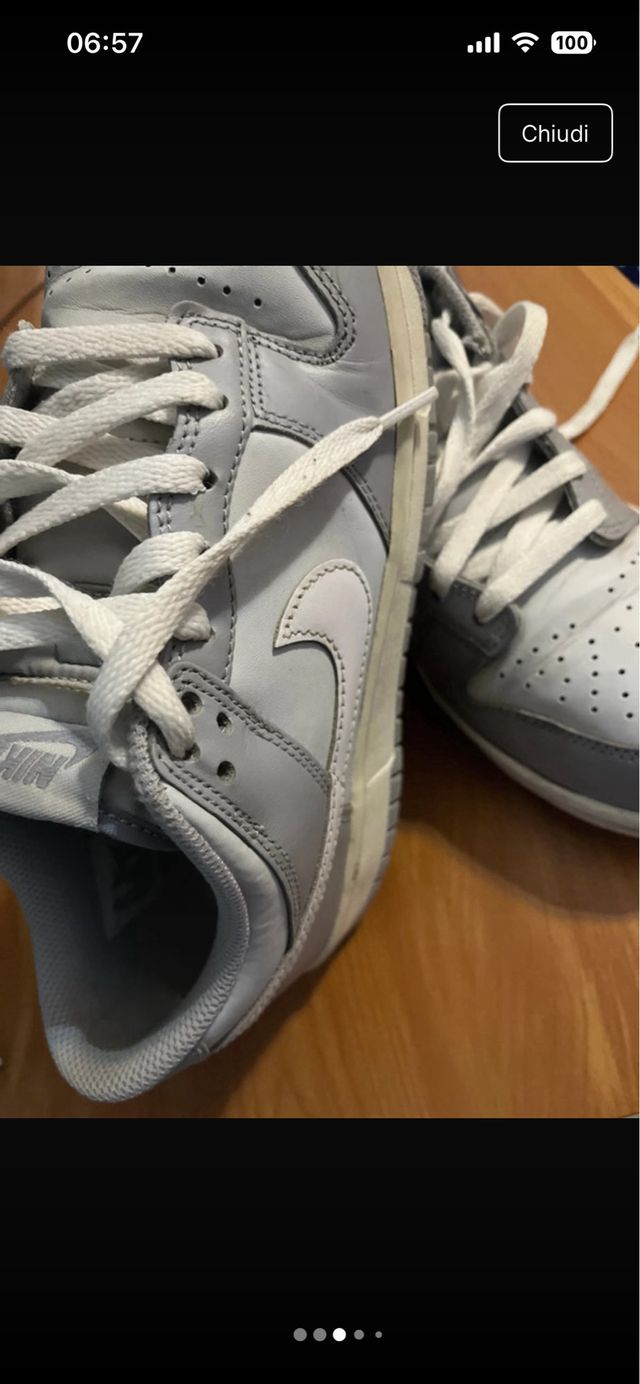 Nike Dunk Grigie e Bianche