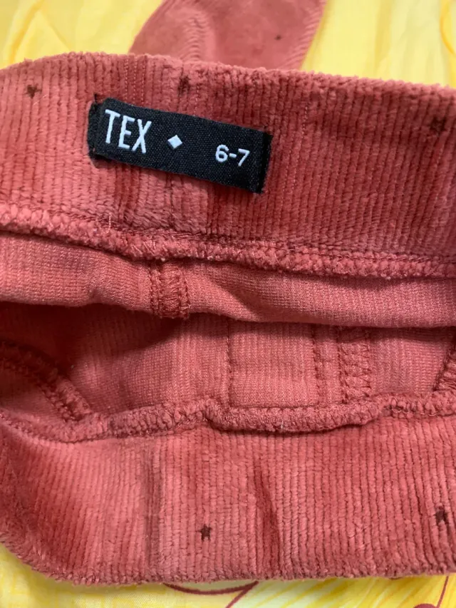 Pantalon leggins in velluto per bambina Taglia 6-7 anni Tex