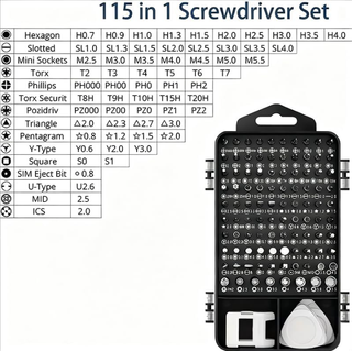 Kit Destornillador Precisión Estuche Puntas