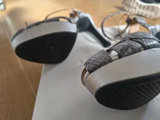 Sandalias Geox Plataforma Gris/Plata