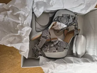 Sandalias Geox Plataforma Gris/Plata