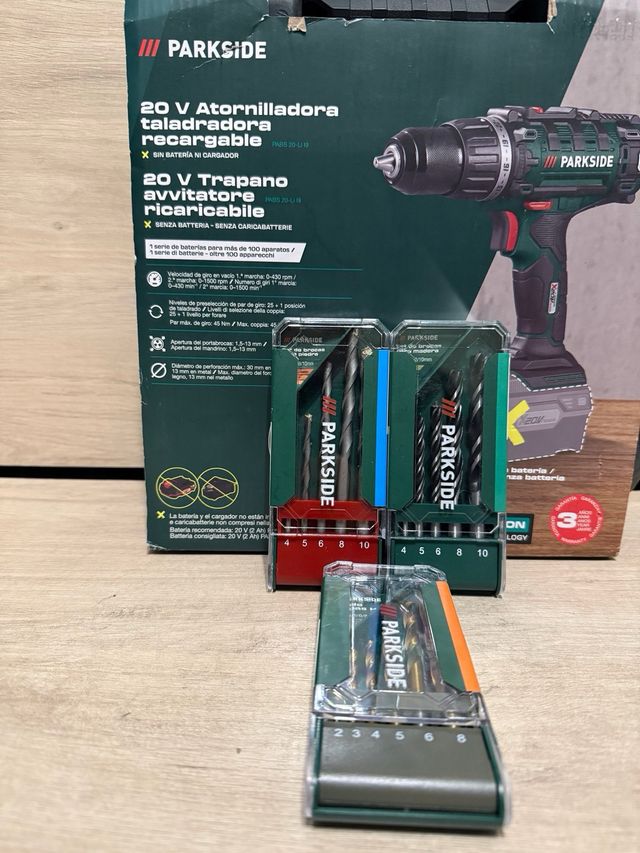 Atornilladora 20V PARKSIDE + Batería y Cargador