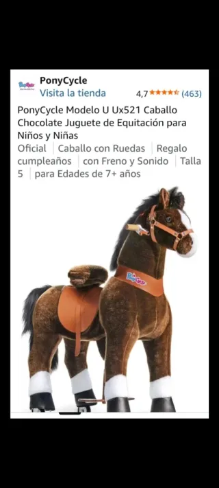 Caballo de peluche para montar