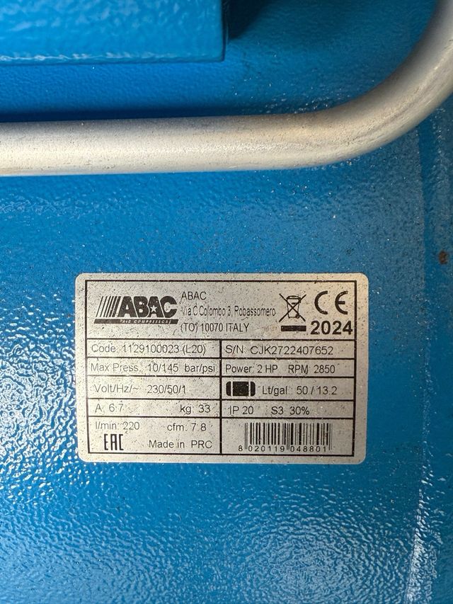 Compresor de aire azul